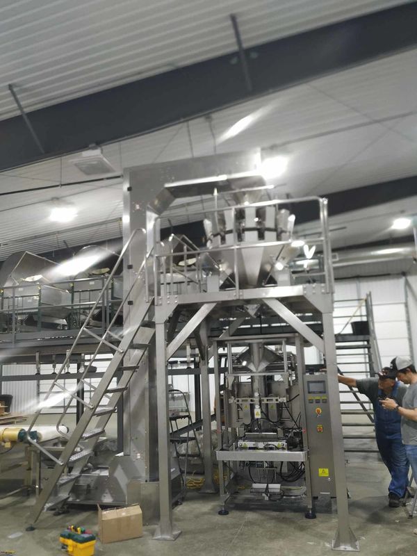 Popcorn Potato Chips Nuts Packing Machine With Nitrogen