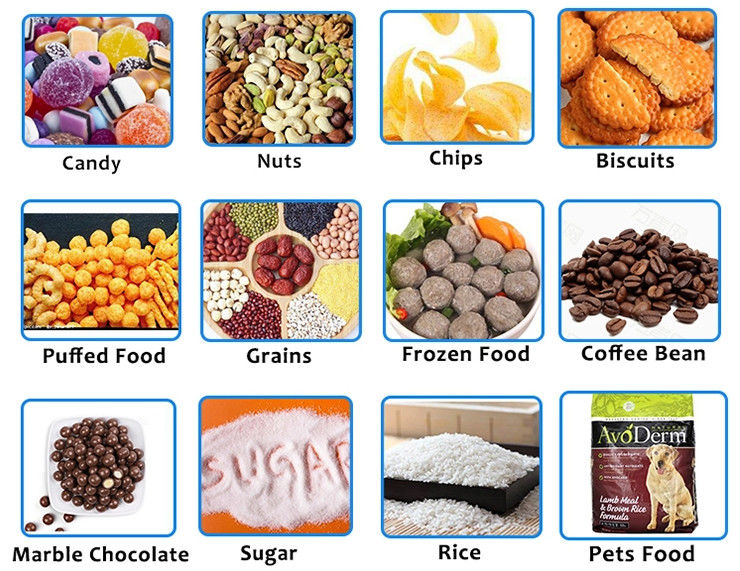 Popcorn Potato Chips Nuts Packing Machine With Nitrogen